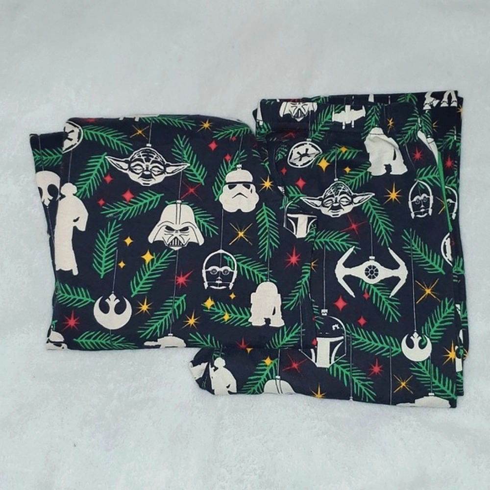 STAR WARS Holiday Long John Pajama Set Kids Size S-M (READ) - Picture 12 of 12